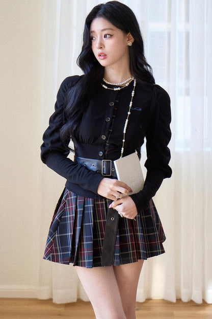 Water Lily Plaid Skirt