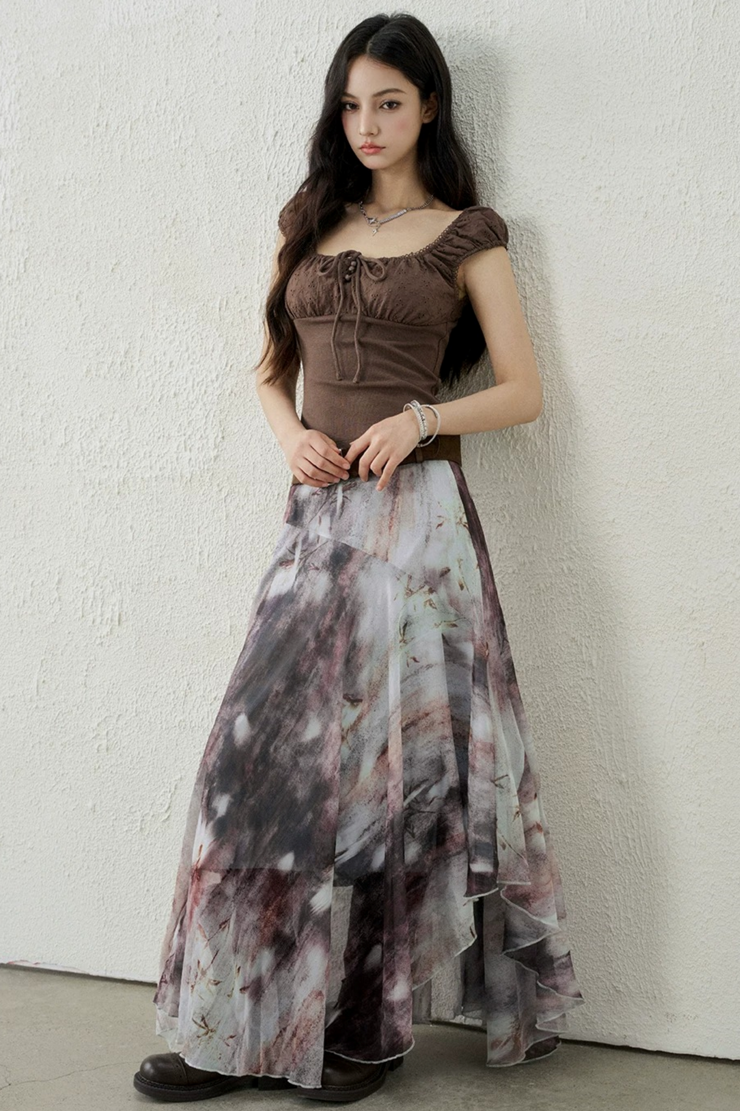 Zen-Inspired Purple Skirt