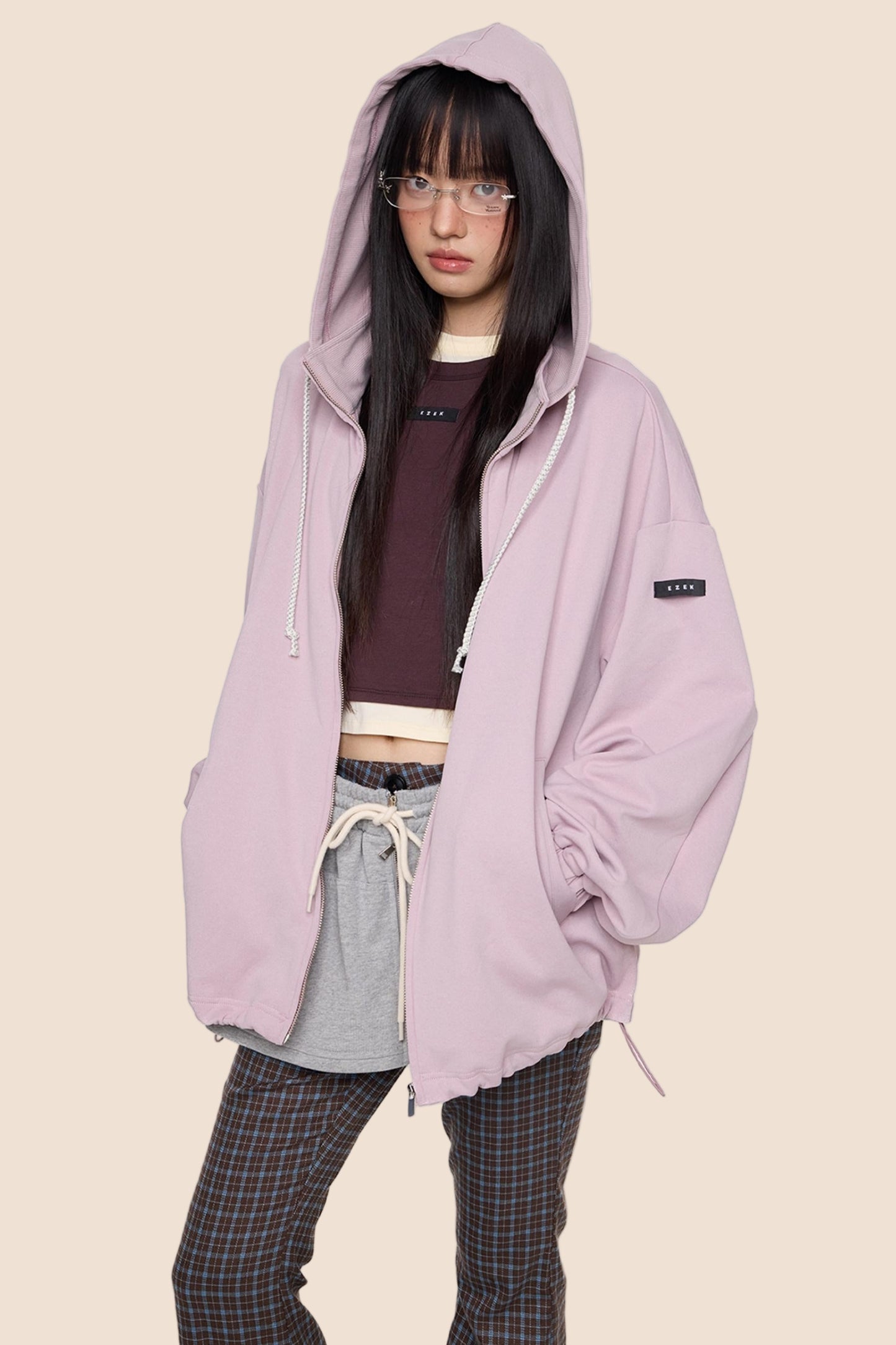 Vintage Drawstring Hoodie Jacket
