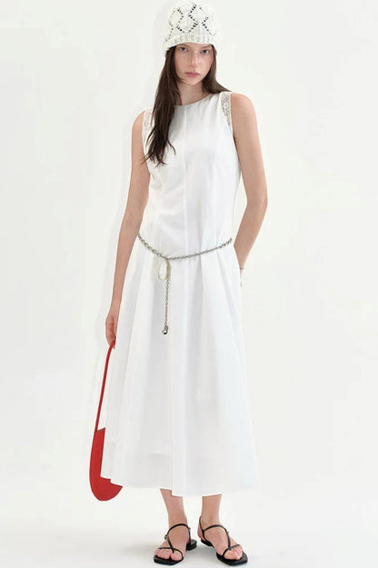 Lace Splicing A-Line Dress