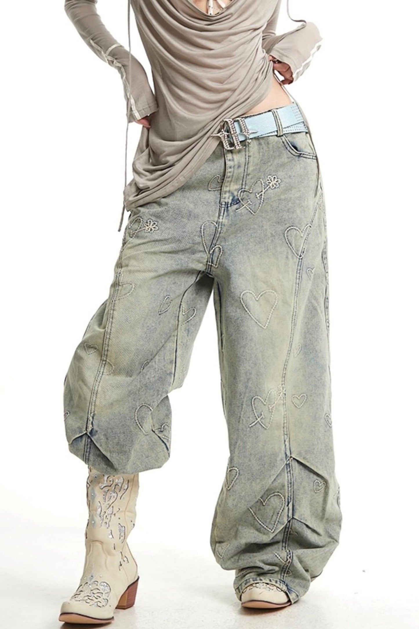 Vintage Love Wide-Leg Denim Trousers