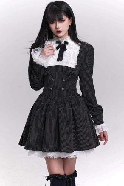 Medieval Striped Gothic Dress