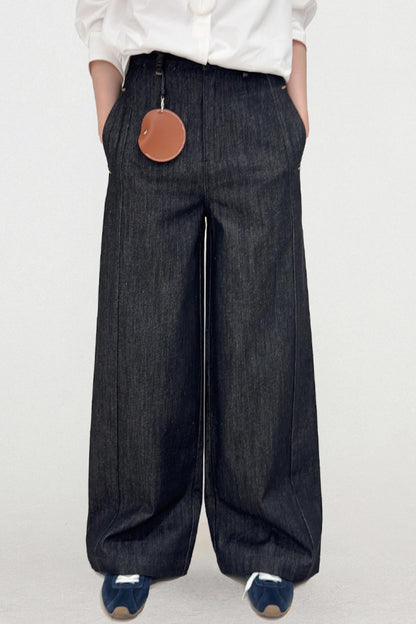 High Waist Split Straight Jeans