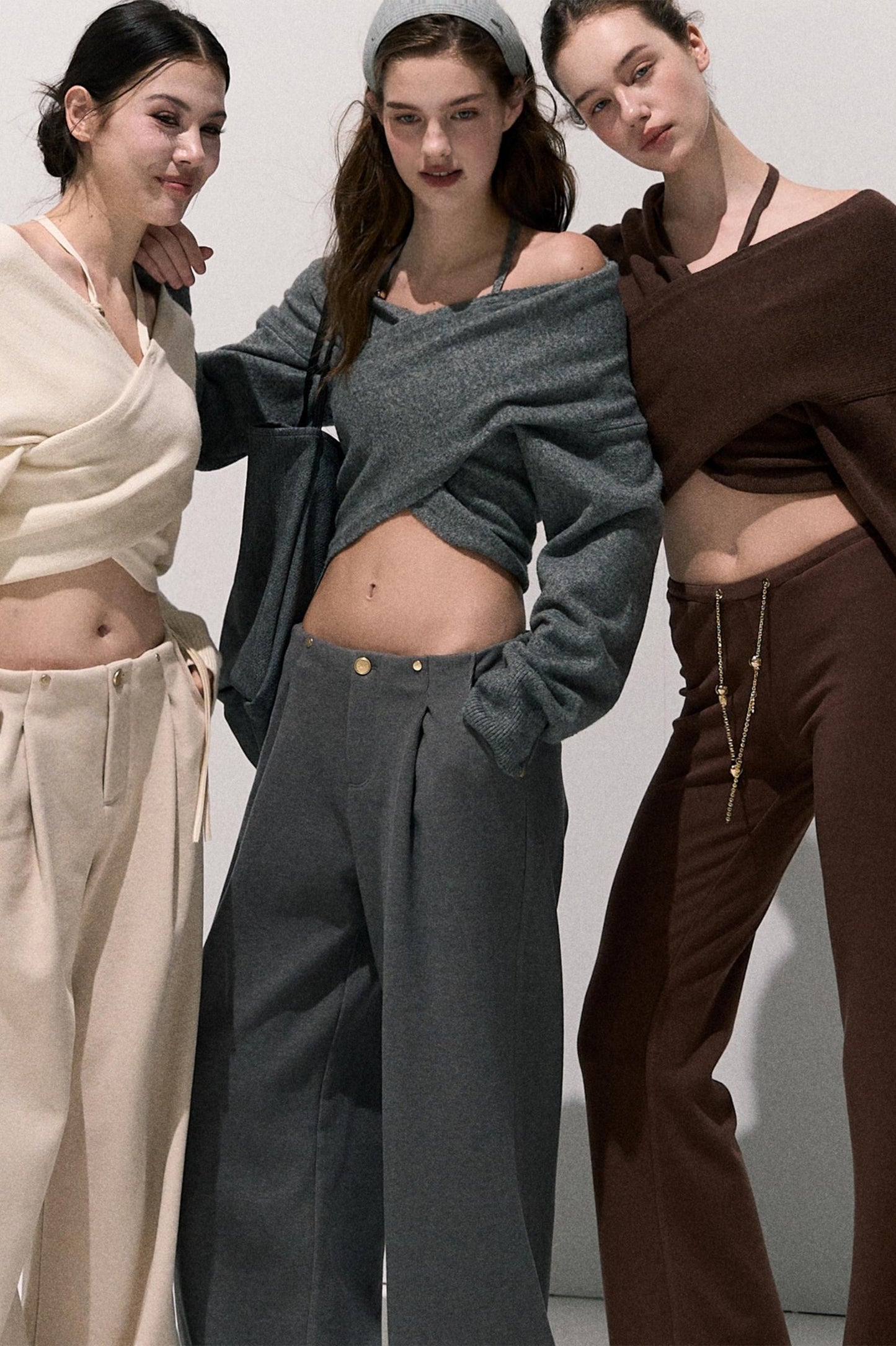 Basic Wool High-Waisted Wide-Leg Trousers