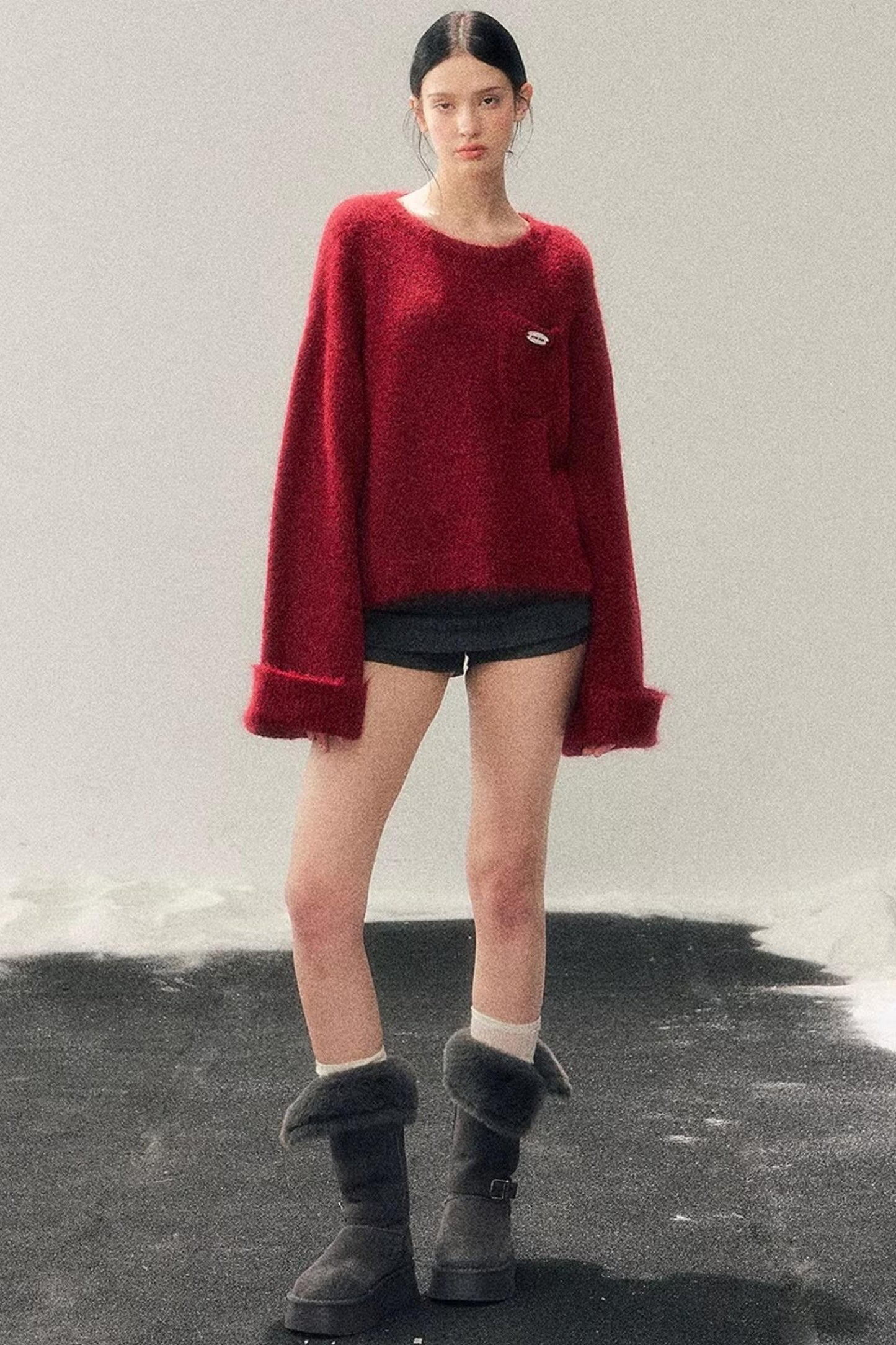 Winter Mohair Red Sweater