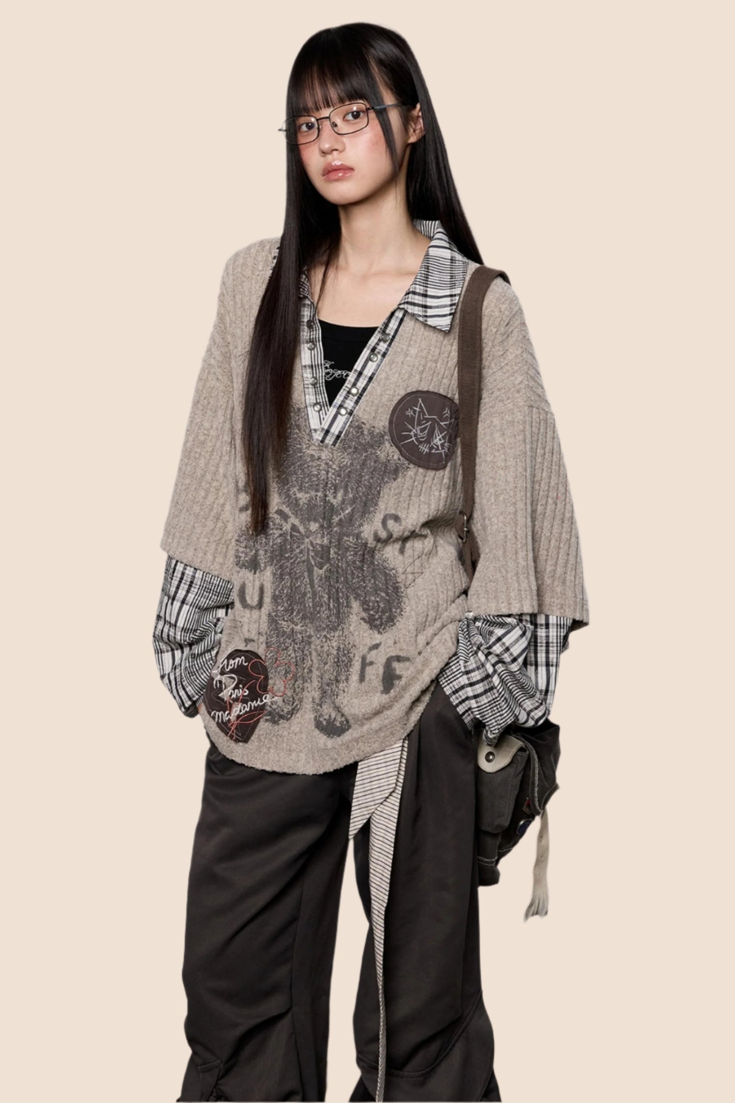 Graphic Knit Polo Shirt