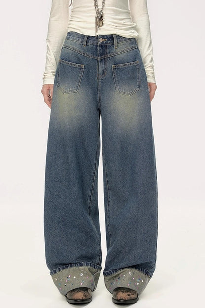 High-Waisted Wide-Leg Jeans