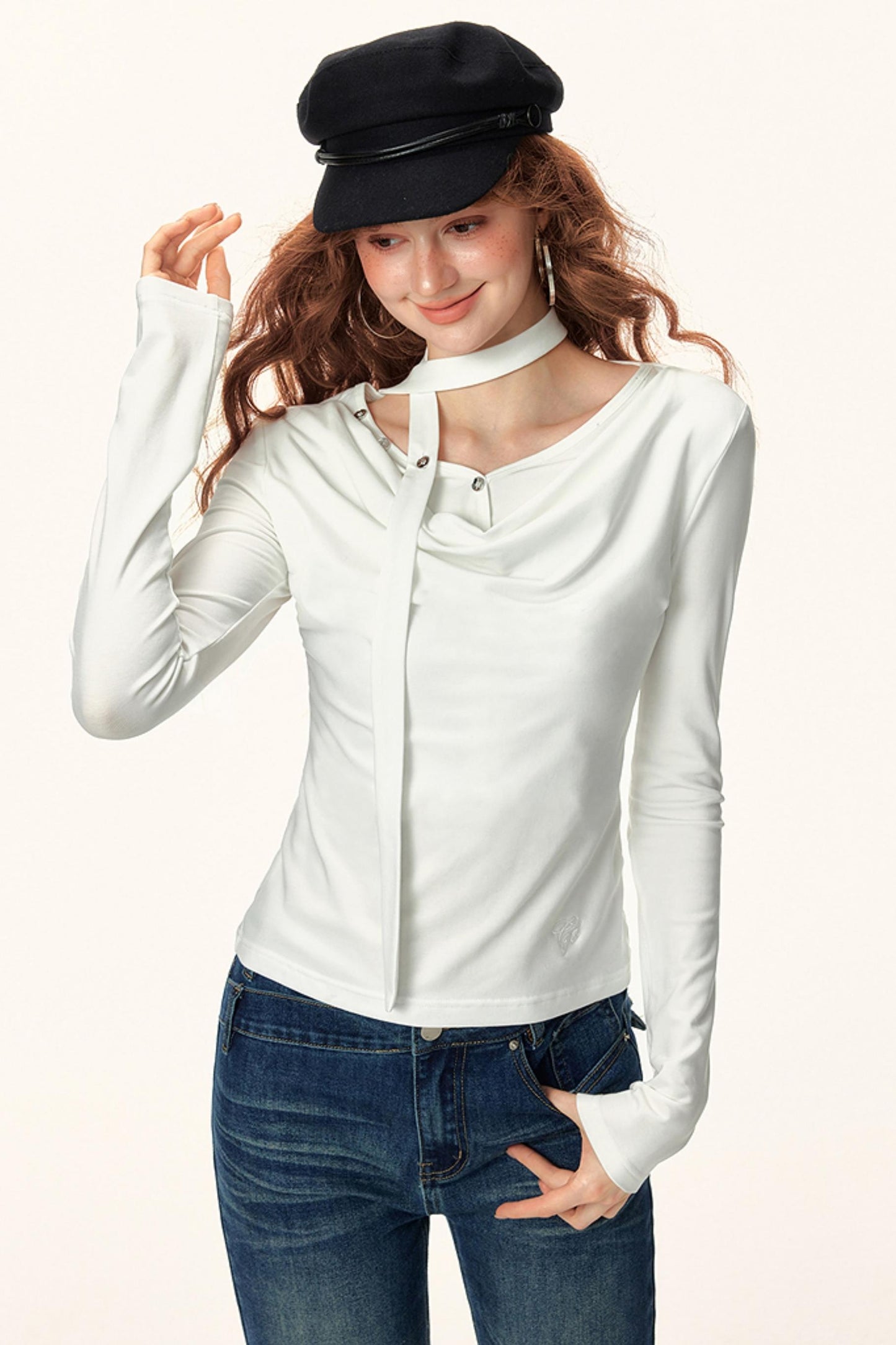 French Ribbon Knit Top