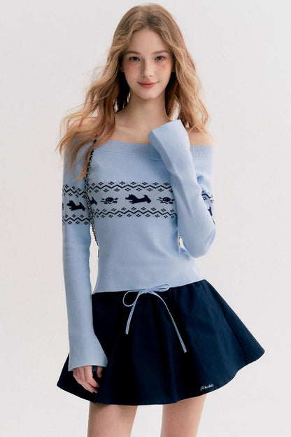 Drawstring Double Waist A-Line Puffy Skirt