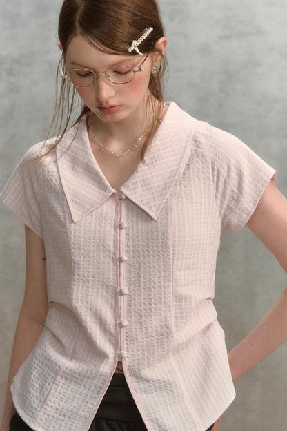 Chic Pink Striped Slim Fit Shirt