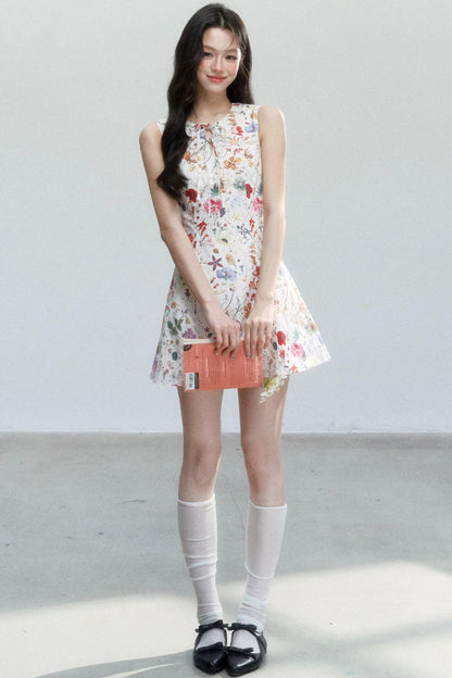 Pastoral Floral Cotton Dress