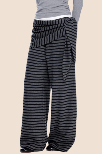 Retro Striped Knit Pants