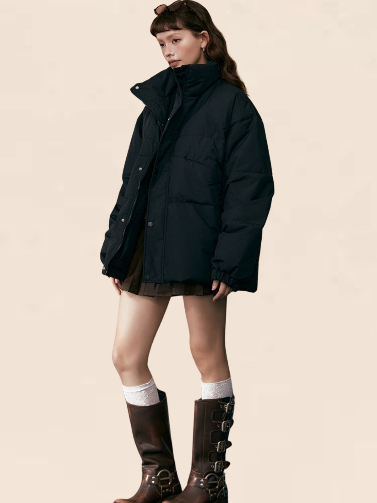 Long-sleeved Loose Down Jacket