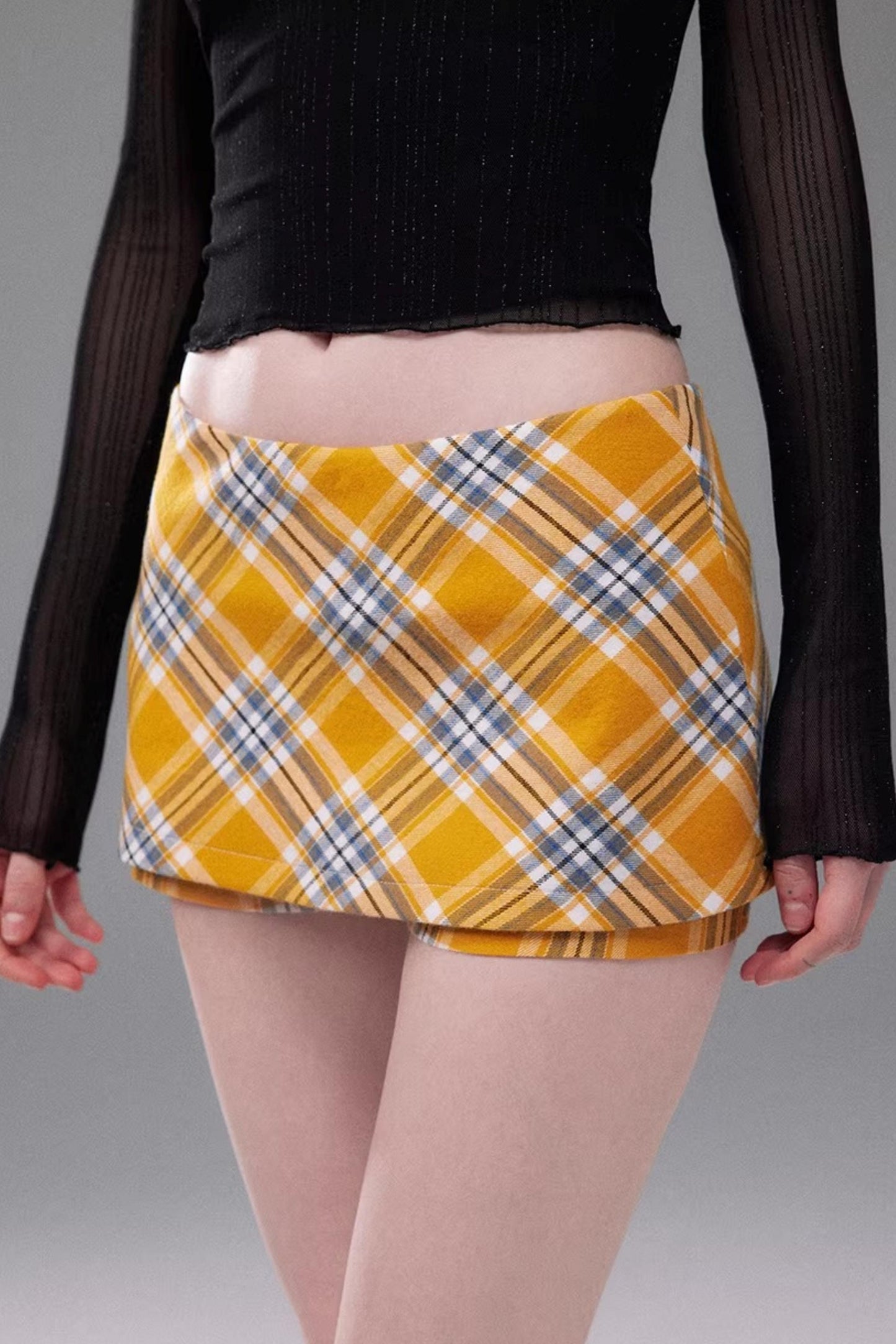 Yellow Plaid Skirt