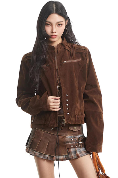 Retro Coffee Workwear Jacket