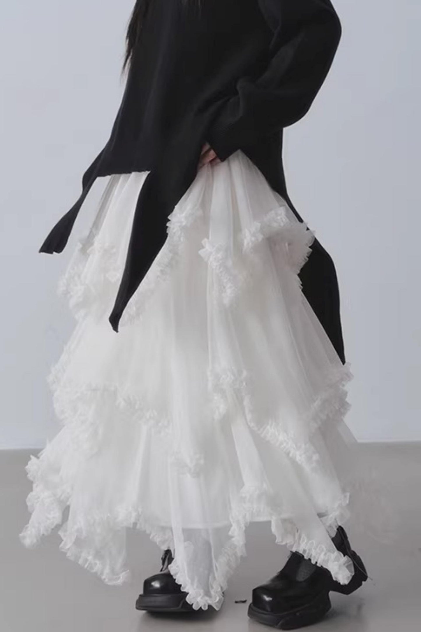 Asymmetrical Cake A-Line Skirt