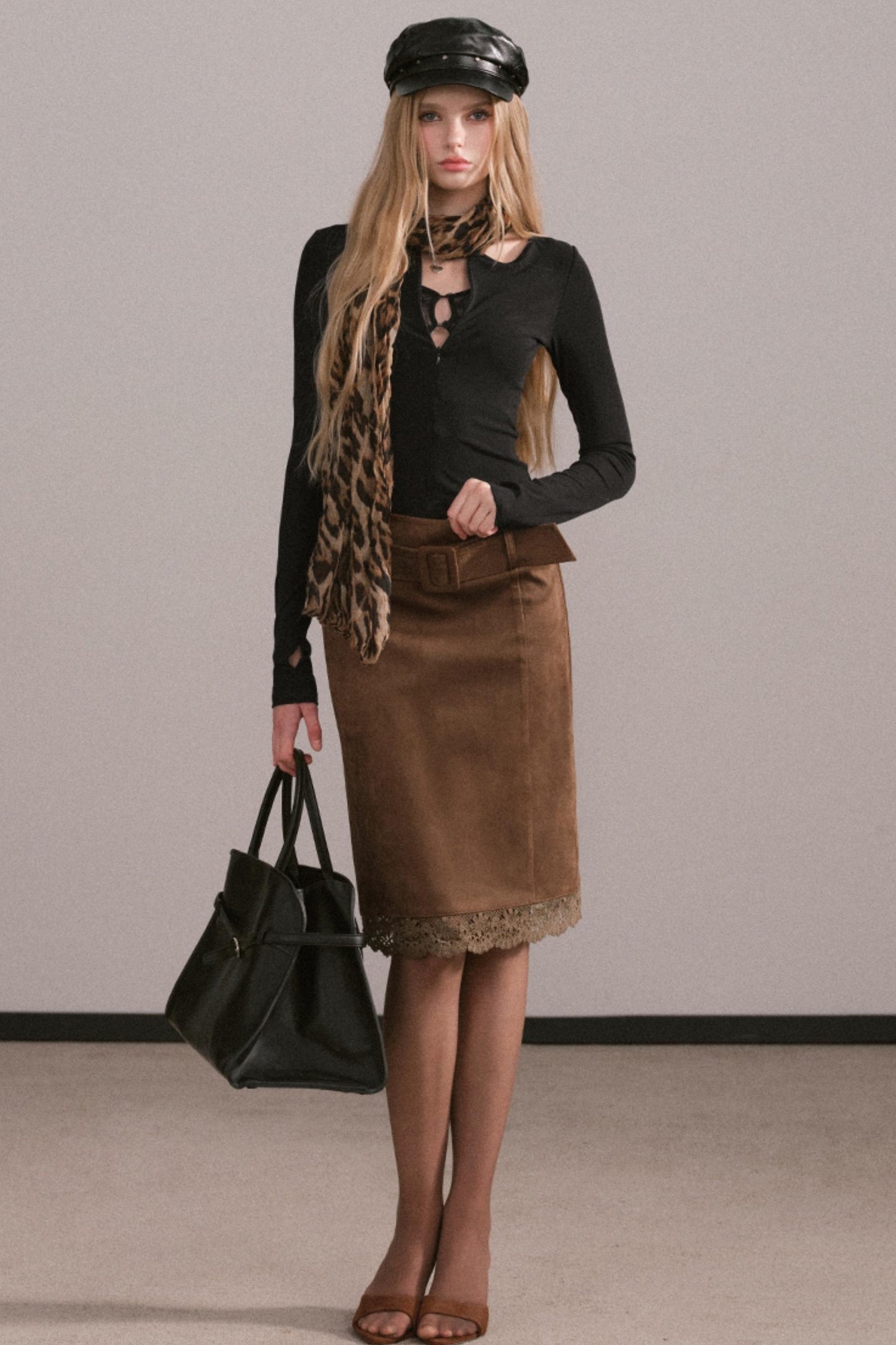 Lyocell Lace Zipper Top