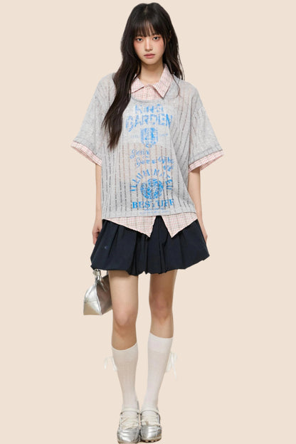 Summer Chic Collared T-Shirt