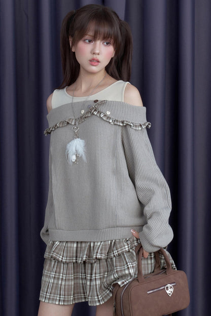 Patchwork Brown Plaid Dress