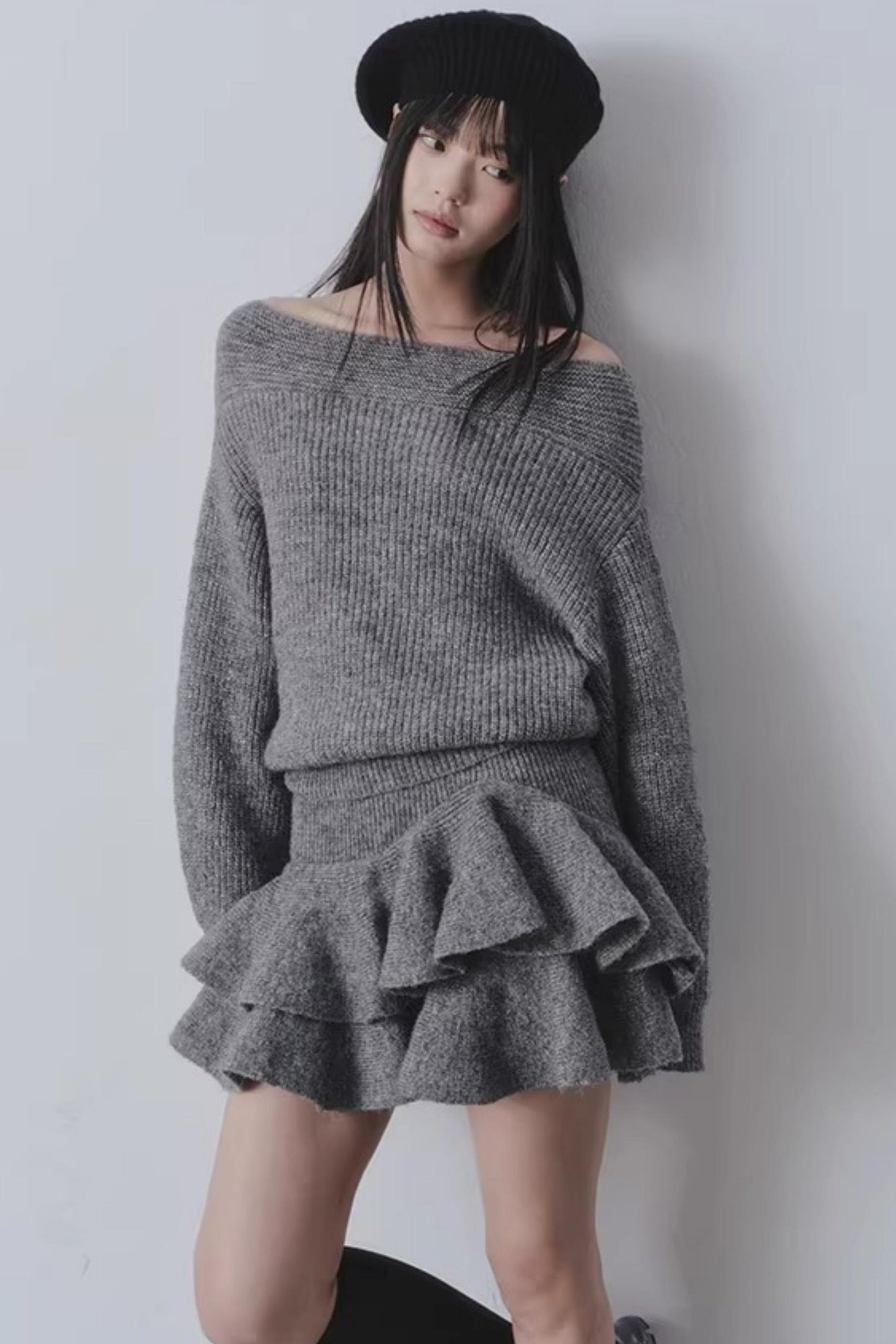 Nordic Morning Mist Wool Sweater Set