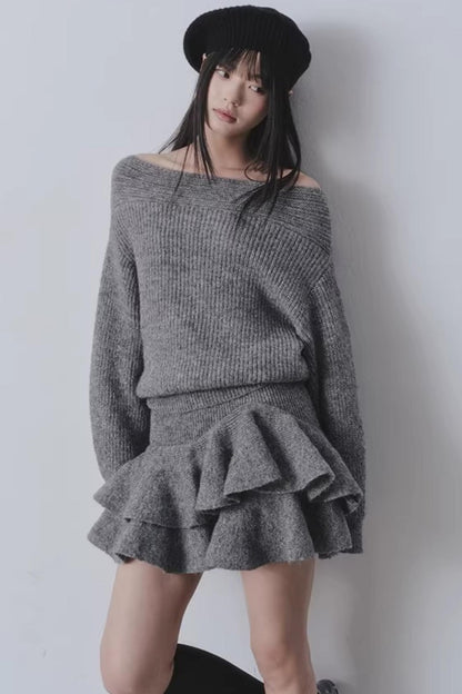 Nordic Morning Mist Wool Sweater Set