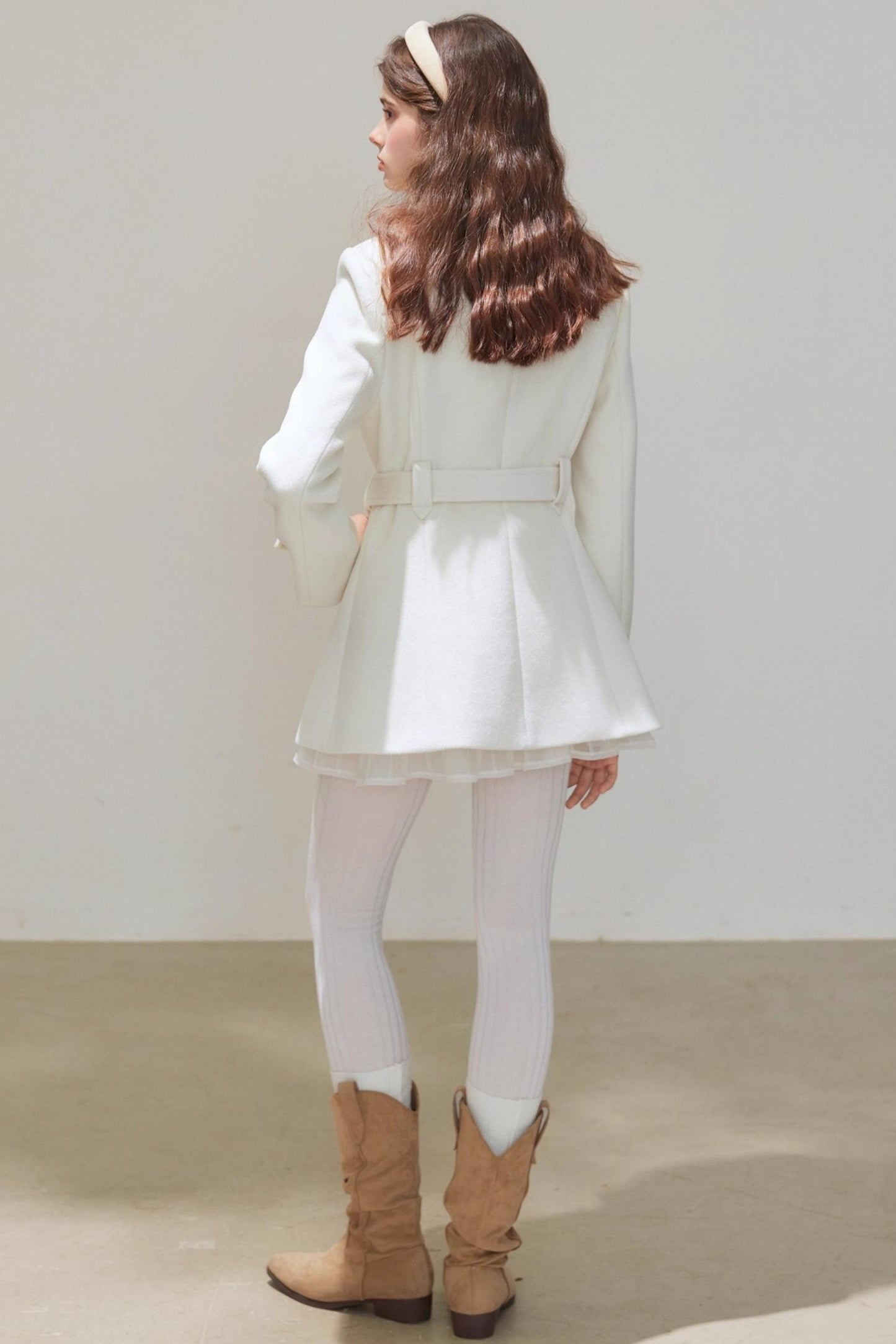 Winter Woolen Waist Slimming Coat