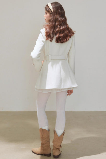 Winter Woolen Waist Slimming Coat