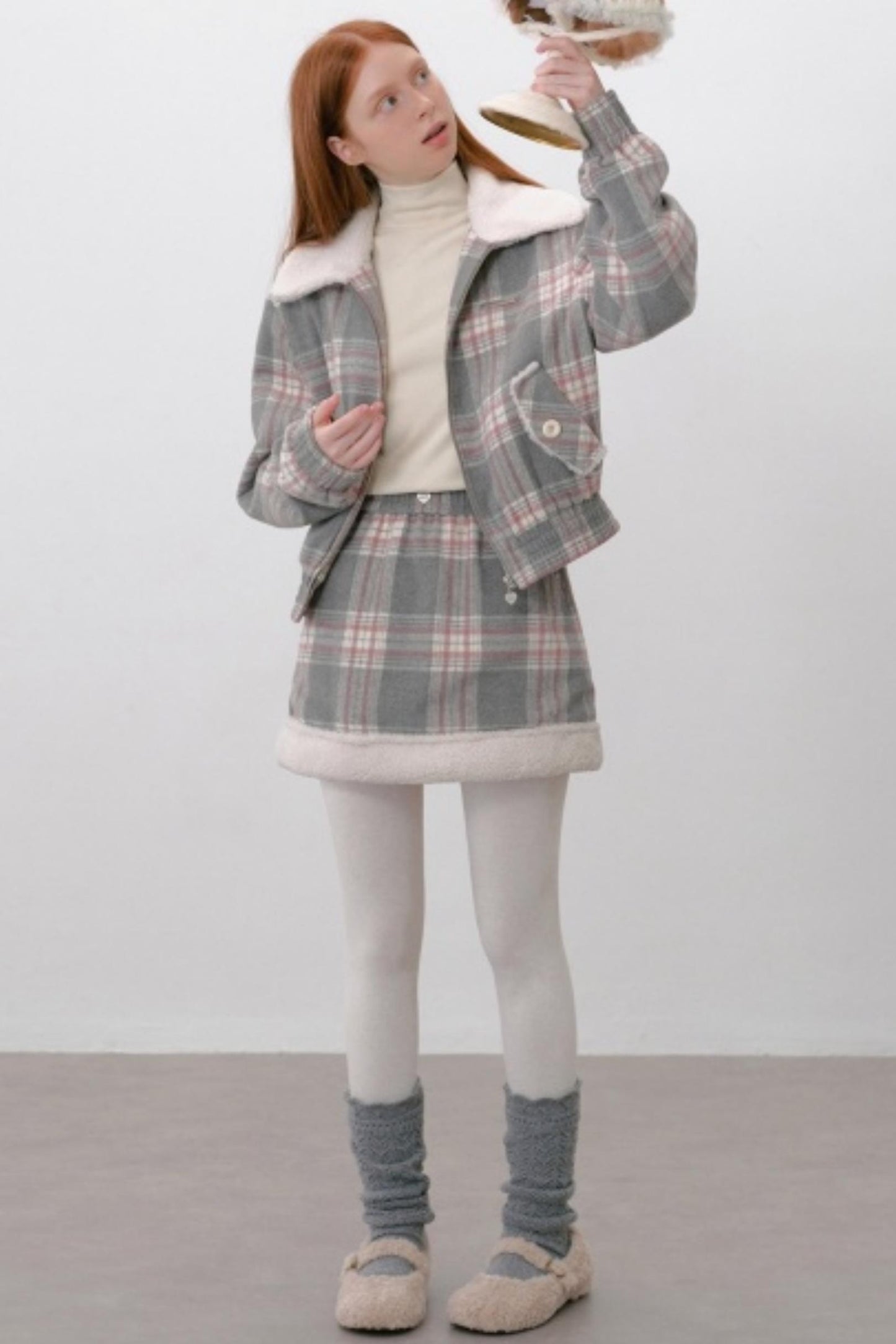 Plaid Patchwork Padded Jacket