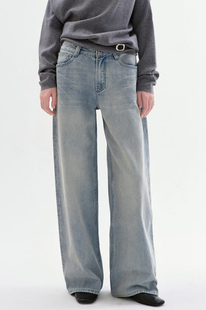 Cotton Straight-Leg Jeans