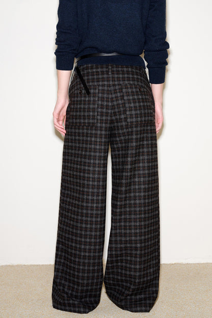Nordic Woolen Plaid Pants
