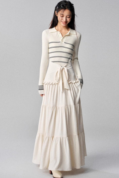 Seas Current Mood Striped Knit Sweater Top