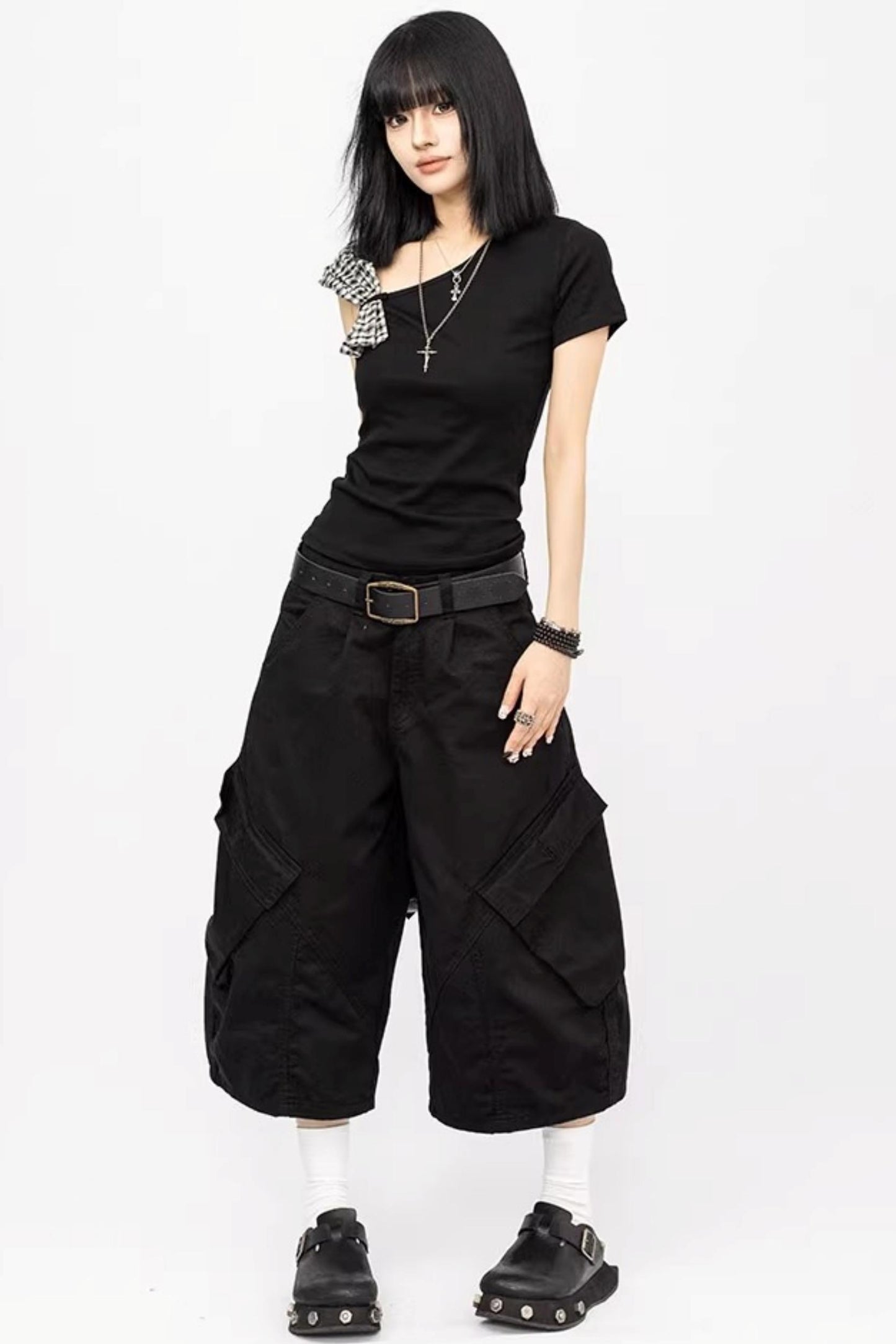 American Summer Black Check T-Shirt