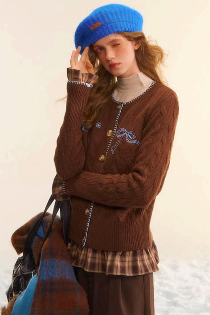 Rice Bead Embroidery Cardigan