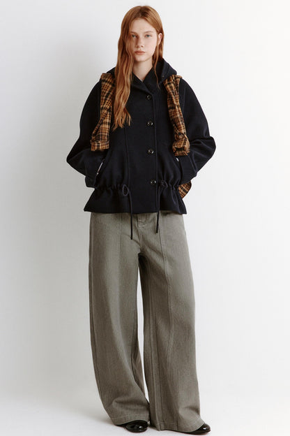 Winter Hooded Crop Coat