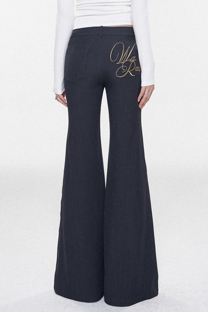 Retro Style Flared Pants