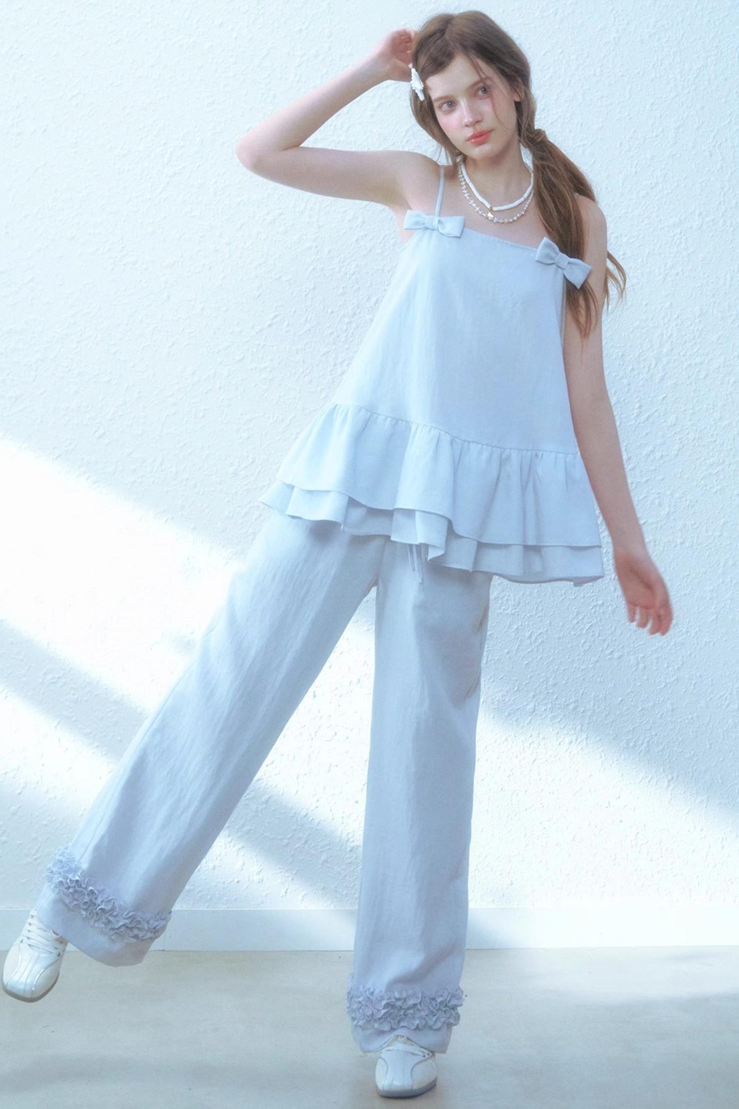 Linen Bow Cami & Lace Set-Up