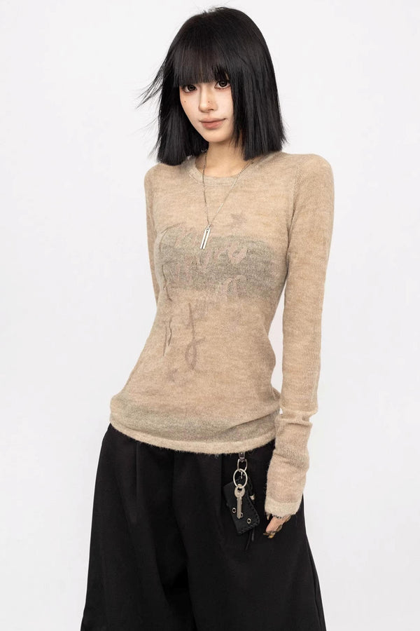 Retro Slim-Fit Blouse Top