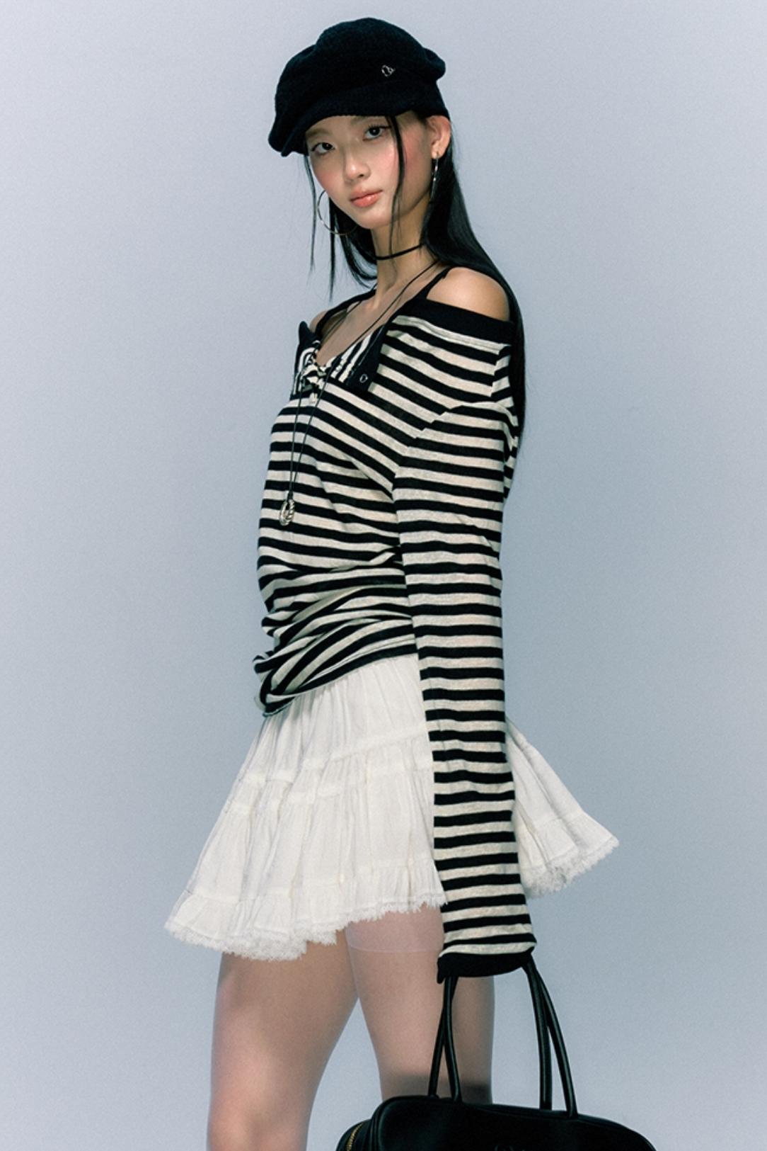 Sweet Cool Striped Slim Fit Top