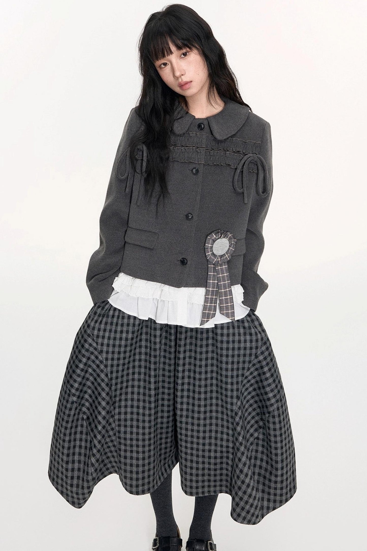 Original Cocoon Plaid Culottes Pants