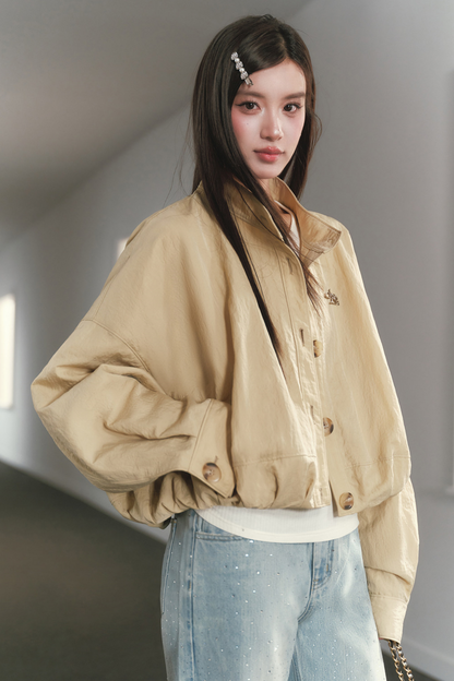 Floral Retro Windbreaker Jacket