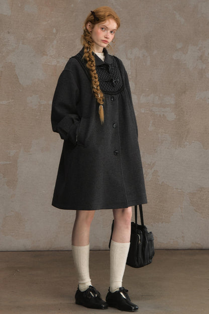 Sweetheart Pane Woolen Jacket Shawl Set-Up