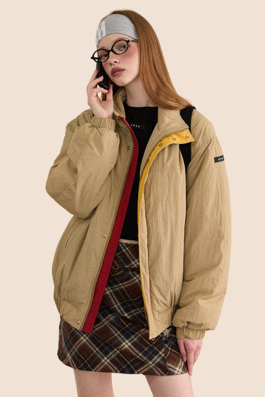 Retro Lapel Thickened Padded Jacket