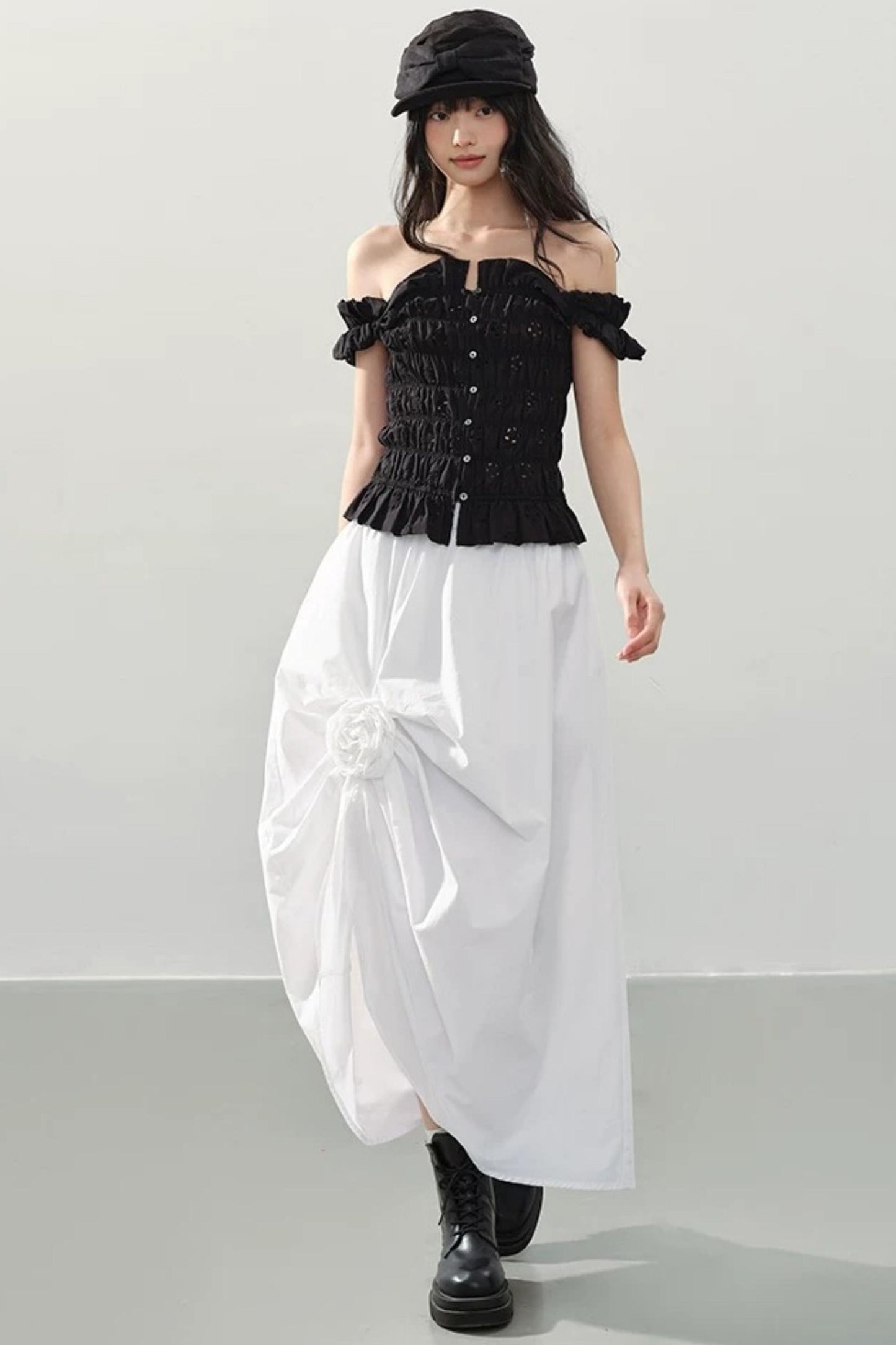Dark Night Ruched Top