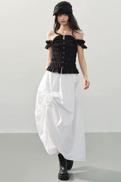 Dark Night Ruched Top