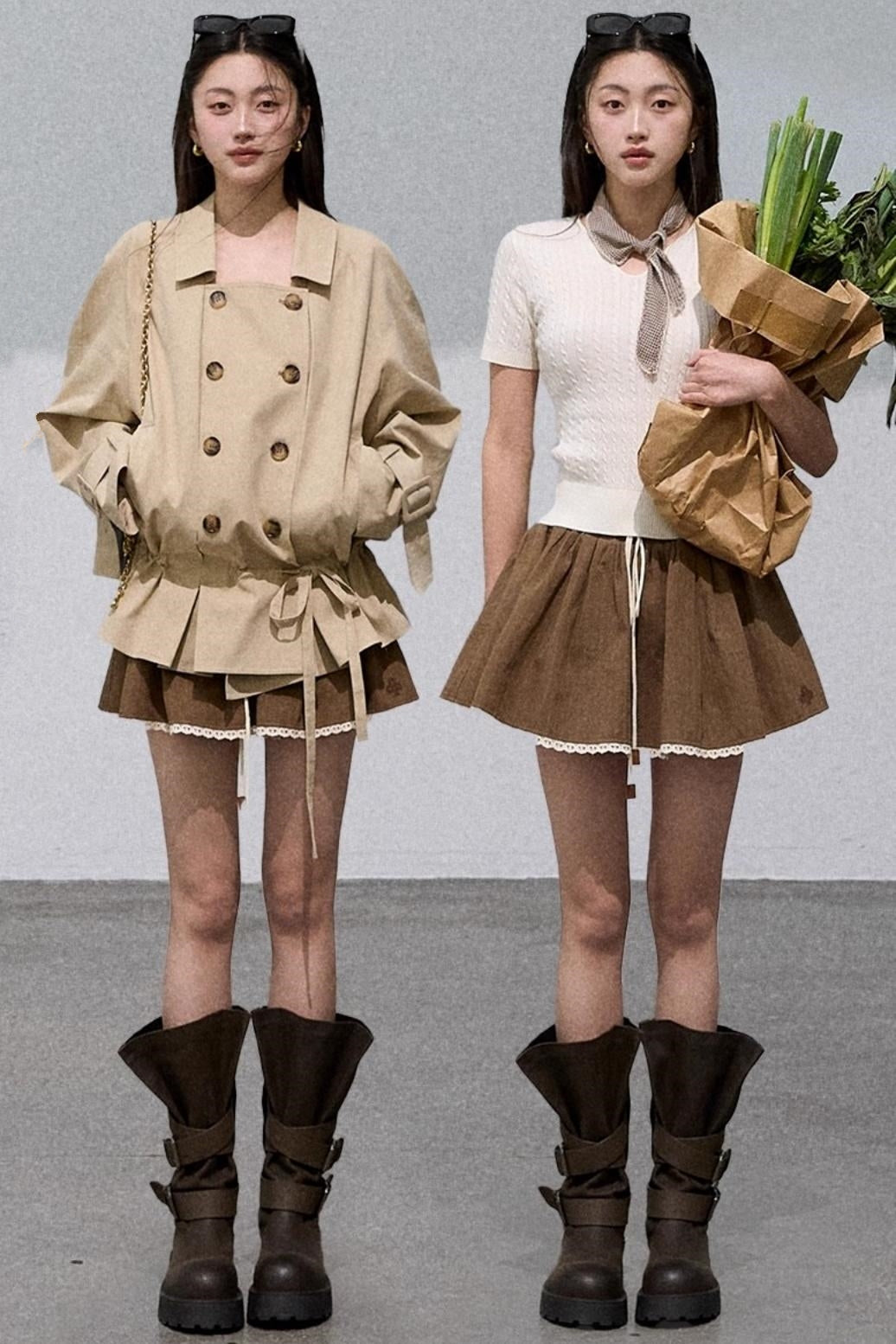 Lace Texture A-Line Skirt