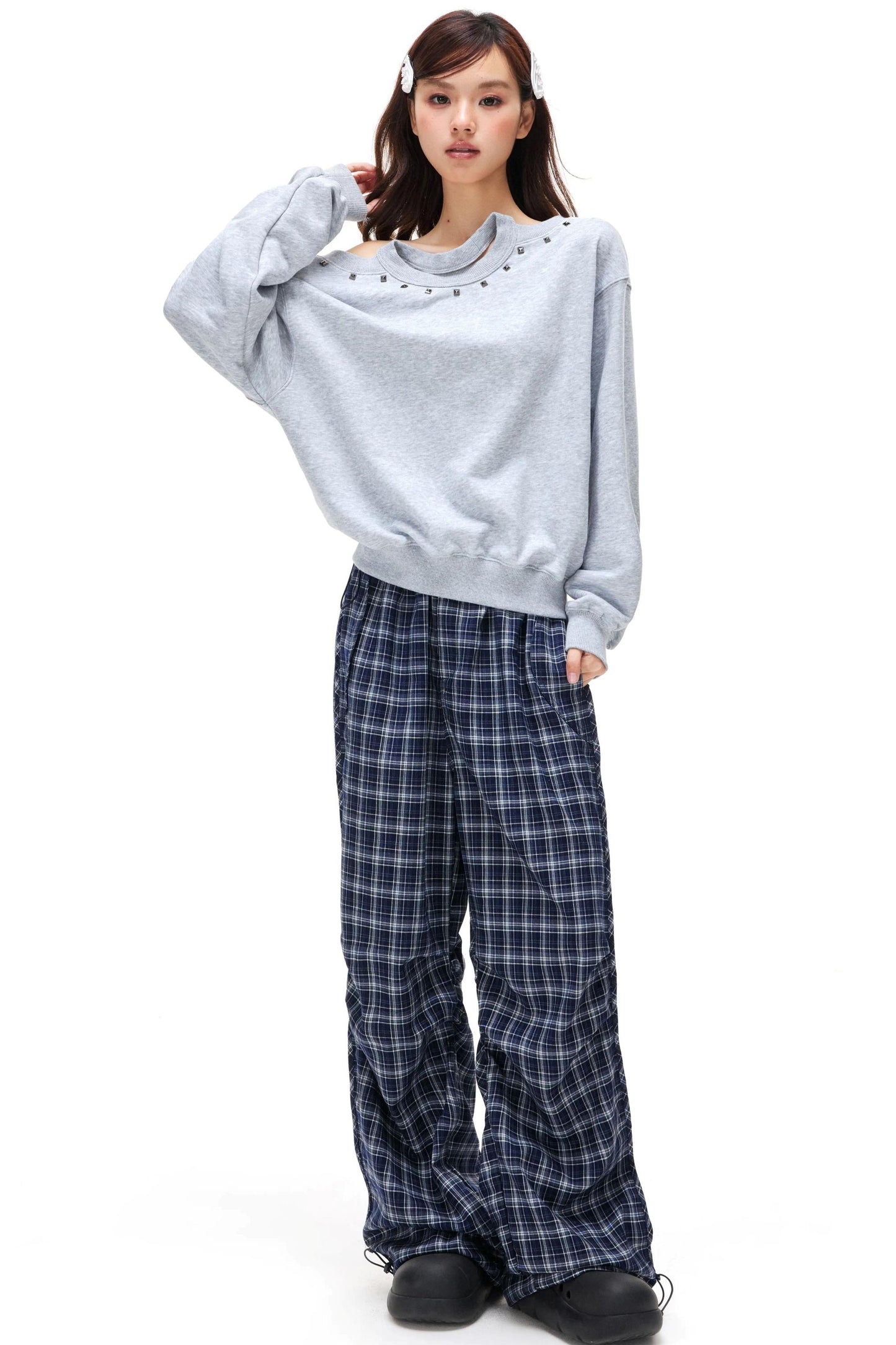 Plaid Revival Drapey Pants