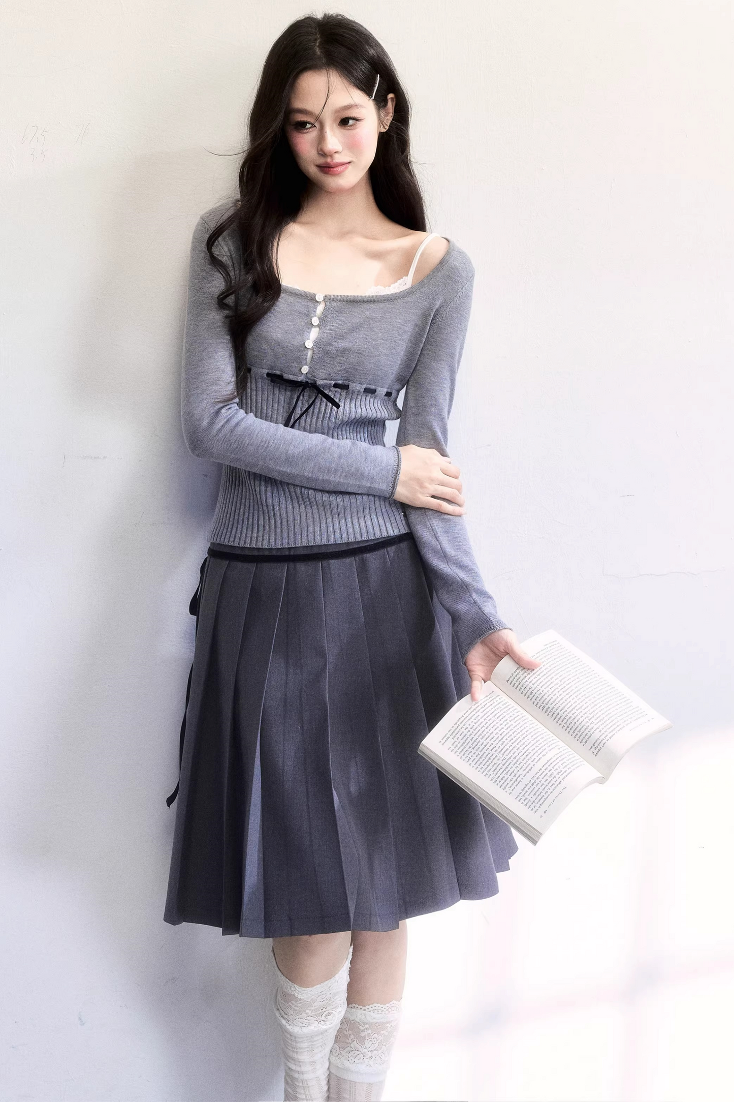 Retro Plaid Pleated Skirt