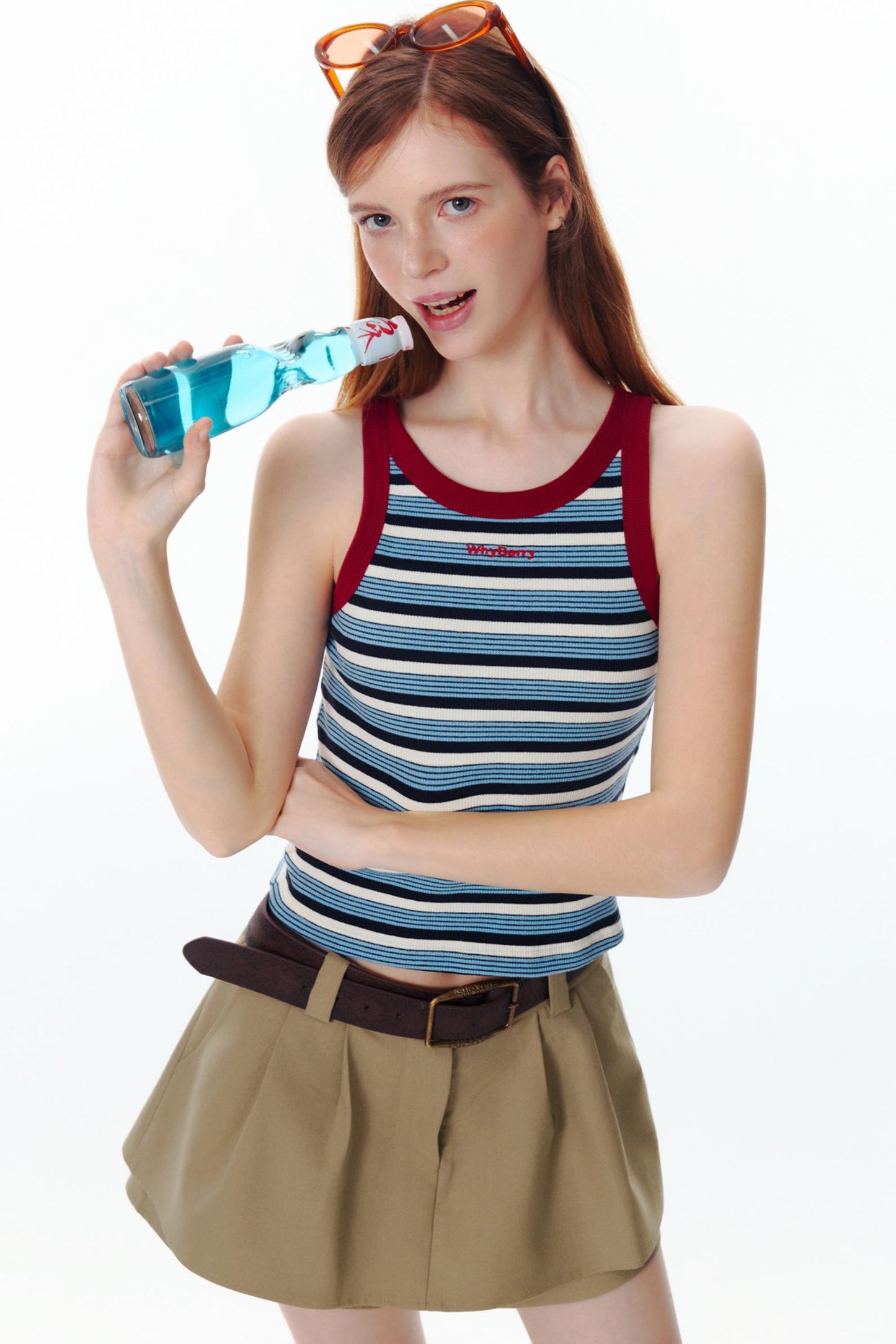 Summer Colorblock Striped Tank Top