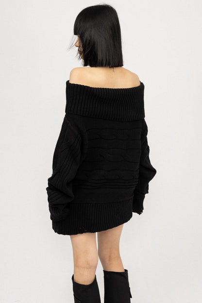 Vintage Bow Print Off-the-Shoulder Top