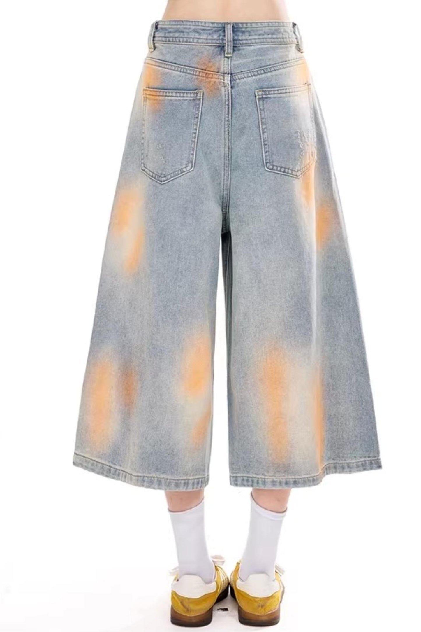 Retro Distressed Tie-Dye Pants